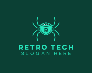 Tech Spider Shield  logo design