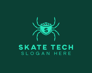 Tech Spider Shield  logo design