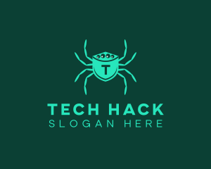 Tech Spider Shield  logo design