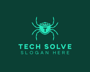 Tech Spider Shield  logo design