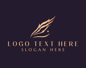 Blogger - Feather Quill Writing logo design