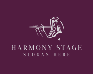 Recital - Flute Instrument Musician logo design