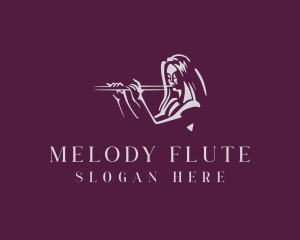 Flute Instrument Musician logo design