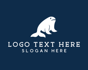 Seal - Marine Orca Whale logo design