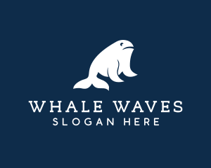 Marine Orca Whale logo design