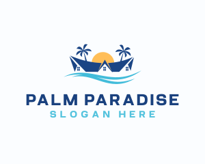 Palm Tree Resort logo design