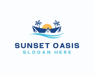 Palm Tree Resort logo design