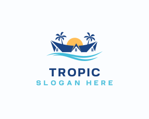 Palm Tree Resort logo design