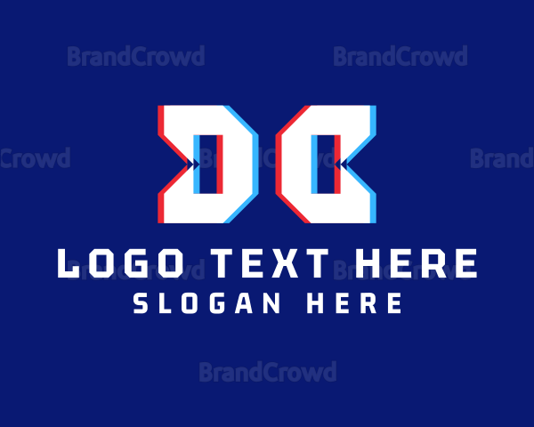 Static Monogram Letter DC Logo