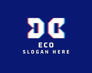 Game Stream - Static Monogram Letter DC logo design