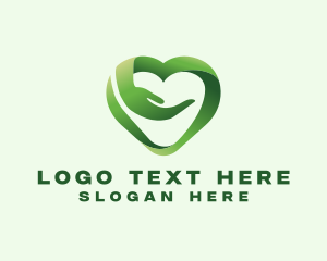 Green - Care Heart Support logo design