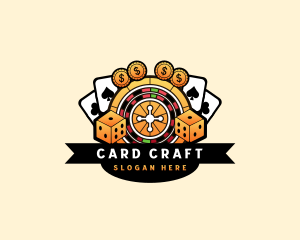 Card - Casino Roulette Gambling logo design