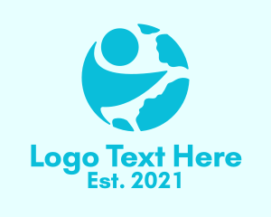 Center - Human Earth Organization logo design