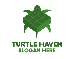 Green Turtle Cube logo design