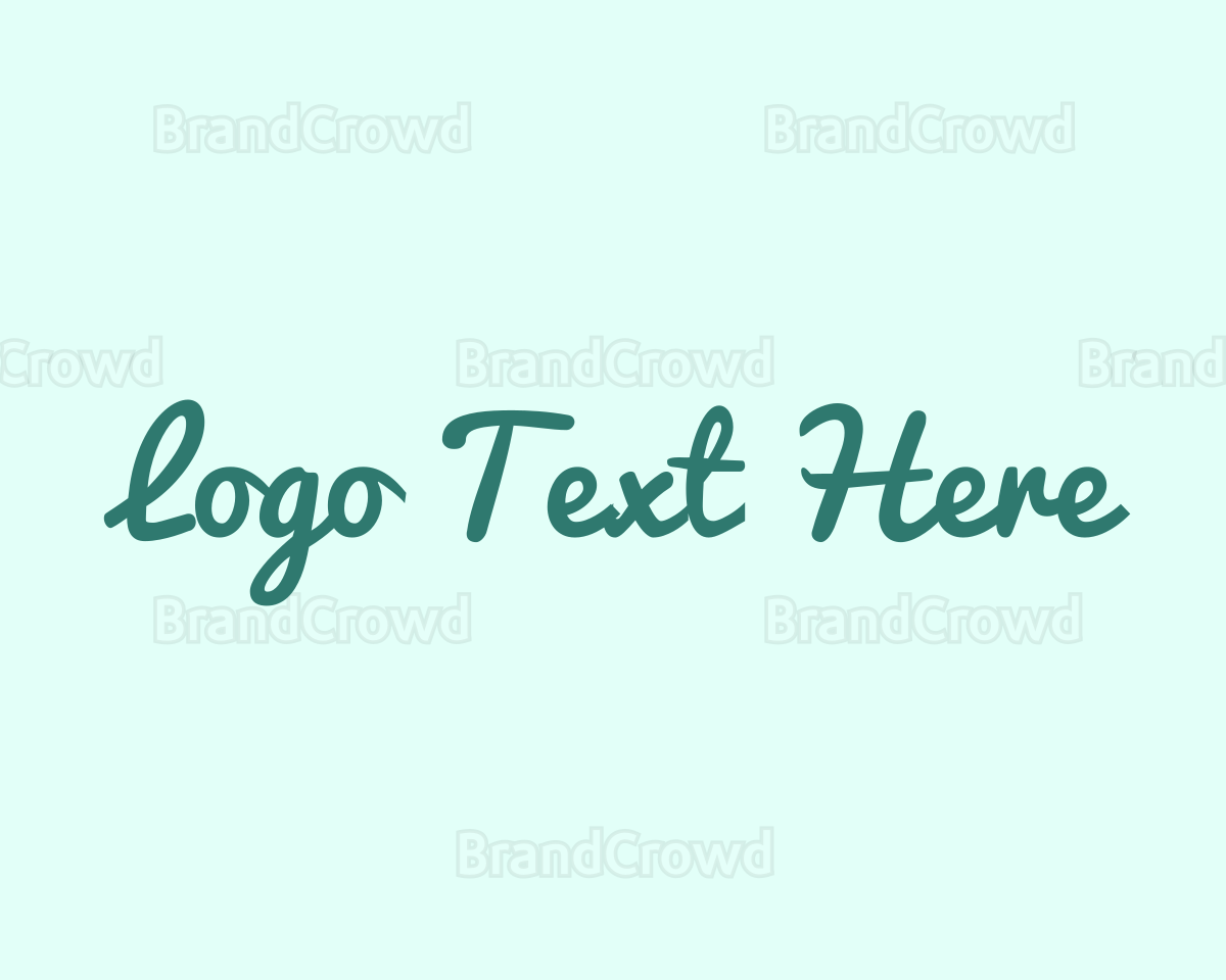 Fresh Green Text Font Logo
