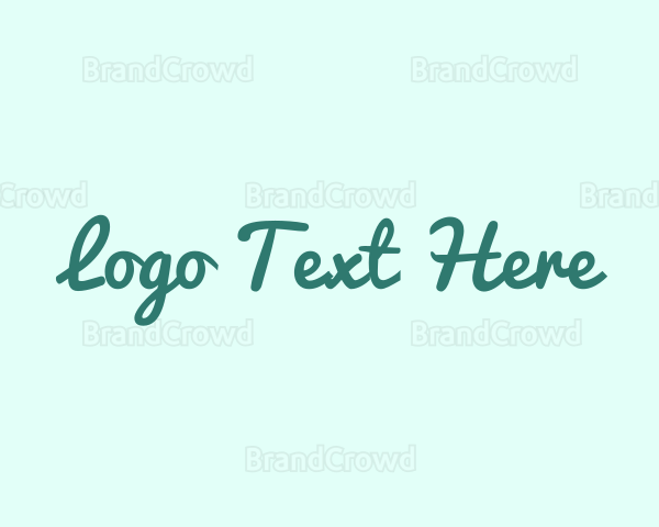 Minimalist Script Business Logo