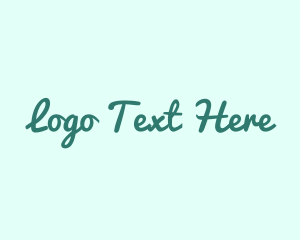 Green - Minimalist Script Business logo design