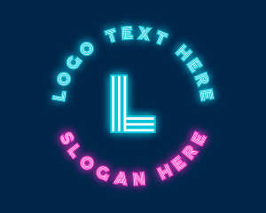 Cyber - Cyber Neon Letter logo design