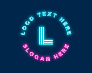 Light - Cyber Neon Company logo design