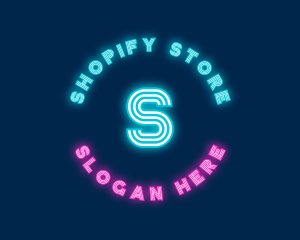 Cyber Neon Company logo design