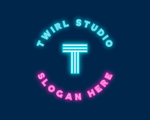 Cyber Neon Company logo design