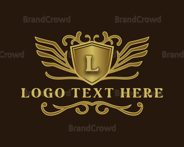 Luxury Shield Wings Logo