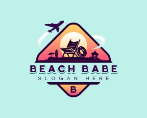 Tropical Beach Chair logo design