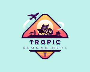 Tropical Beach Chair logo design