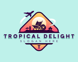 Tropical Beach Chair logo design