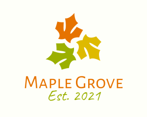 Maple - Multicolor Autumn Leaves logo design