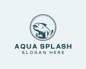 Splash - Marine Fish Splash logo design