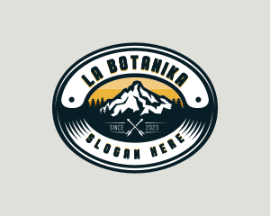 Hiker - Forest Mountain Travel logo design