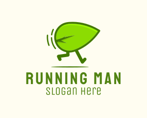 Green Leaf Running logo design