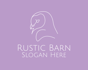 Minimalist Barn Owl logo design