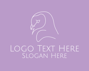 Simple - Minimalist Barn Owl logo design