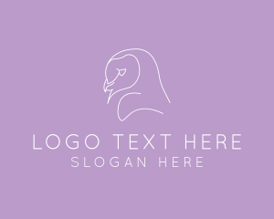 Minimalist Barn Owl logo design