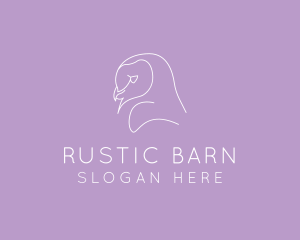 Minimalist Barn Owl logo design