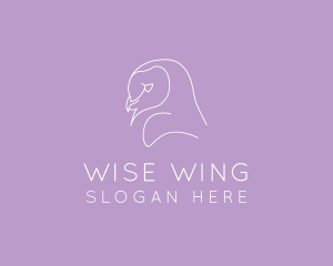 Minimalist Barn Owl logo design