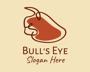 Minimalist Angry Bull  logo design