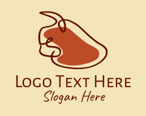 Steak House - Minimalist Angry Bull logo design