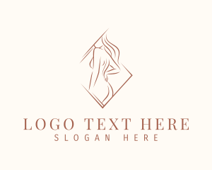Undressed - Sexy Naked Woman logo design