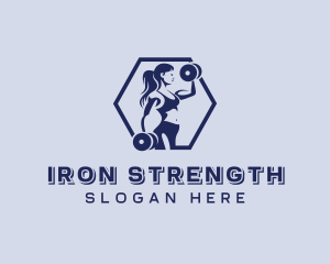 Weightlifting - Weightlifter Fitness Woman logo design
