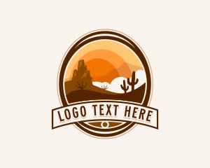 Travel - Dune Cactus Desert logo design