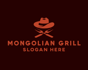 Cowboy Grill Fork logo design