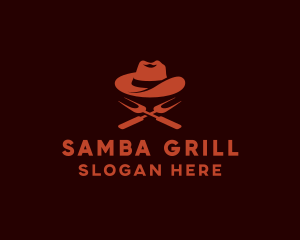 Cowboy Grill Fork logo design