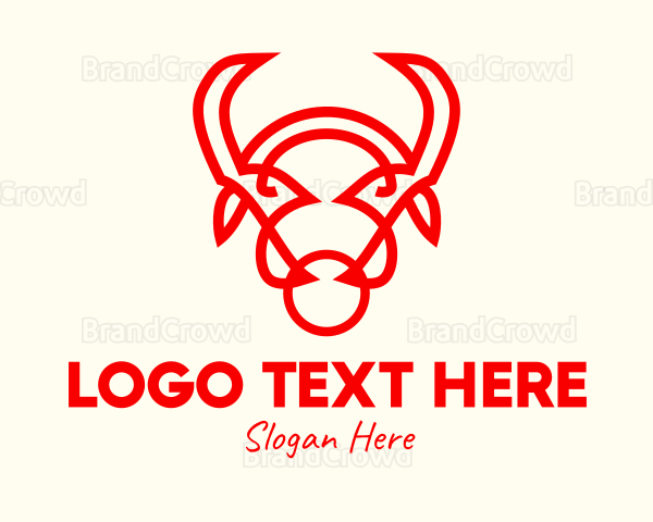 Red Horn Bull Logo