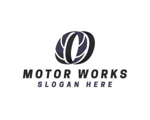 Motor - Motor Tire Letter O logo design