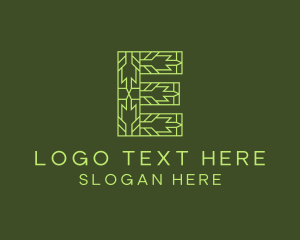 Letter E - Ceramic Tile Pattern logo design