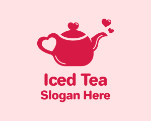 Heart Tea Kettle  logo design