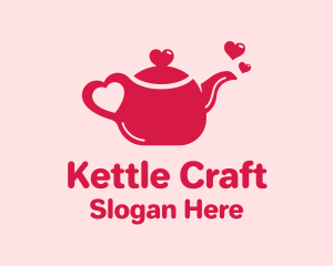 Kettle - Heart Tea Kettle logo design